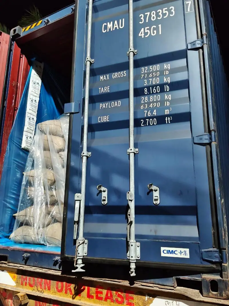 CMA CGM 40 ft high-cube container being loaded