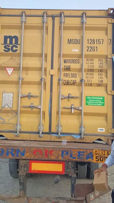 Sealed MSC 20 ft container ready for dispatch