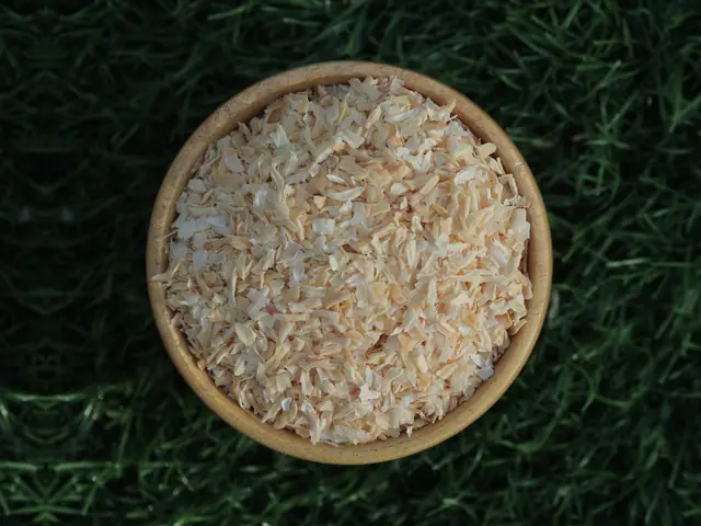 Dehydrated white onion granules for seasoning blends