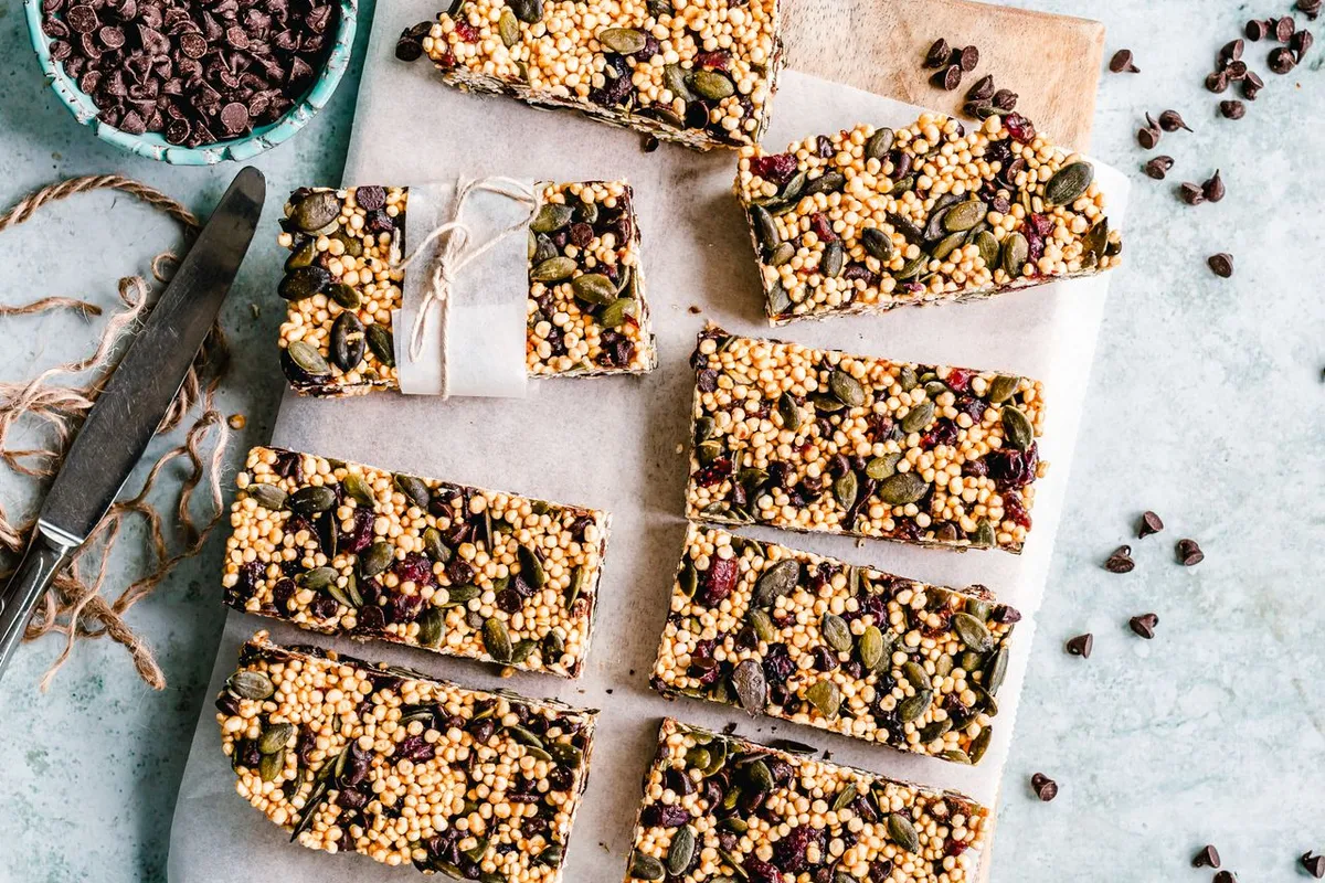 Seed bars made with whole chia seeds