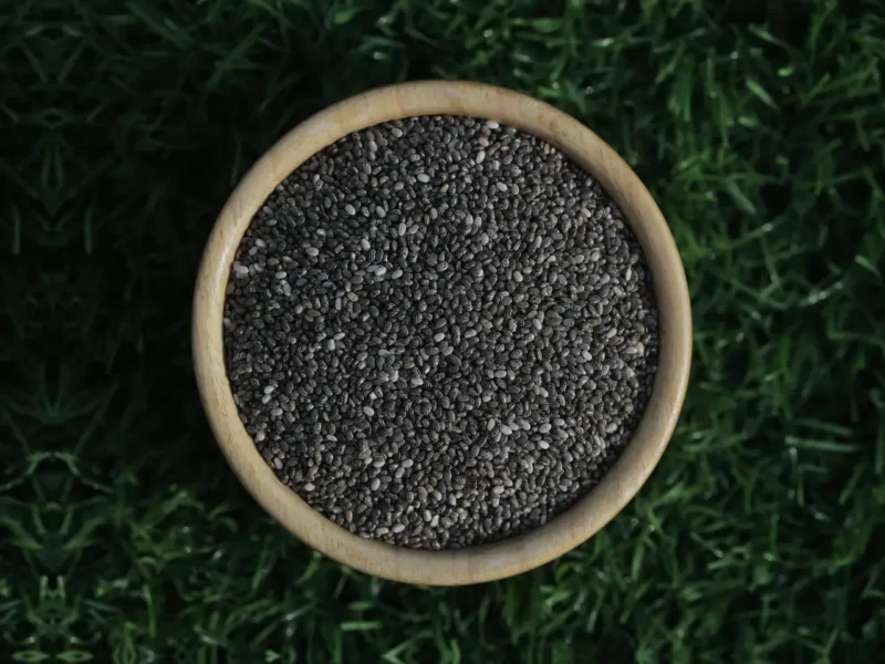 Chia seeds compared with basil seeds