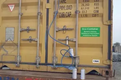 Sealed export container on a trailer ready for the port with its shipping documents