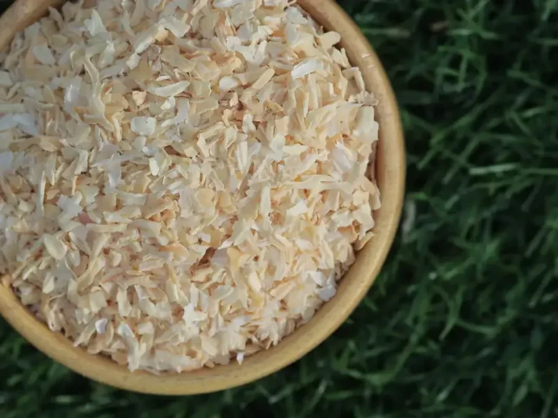 Dehydrated chopped white onion made by the onion dehydration process
