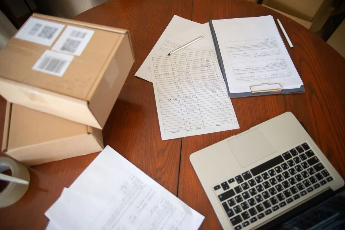 Shipping documents and cartons prepared when importing from India