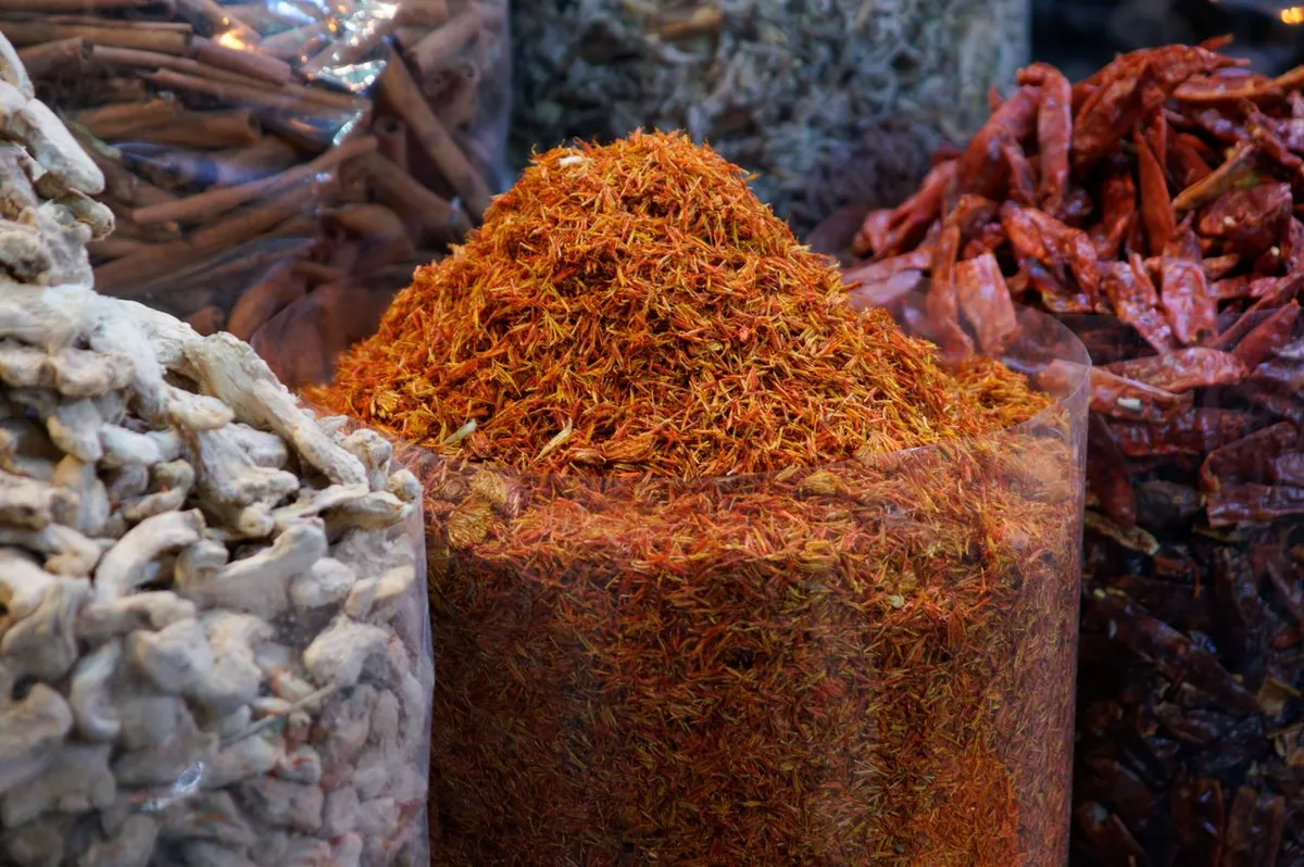 Sacks of spices ready for Indian spices export testing