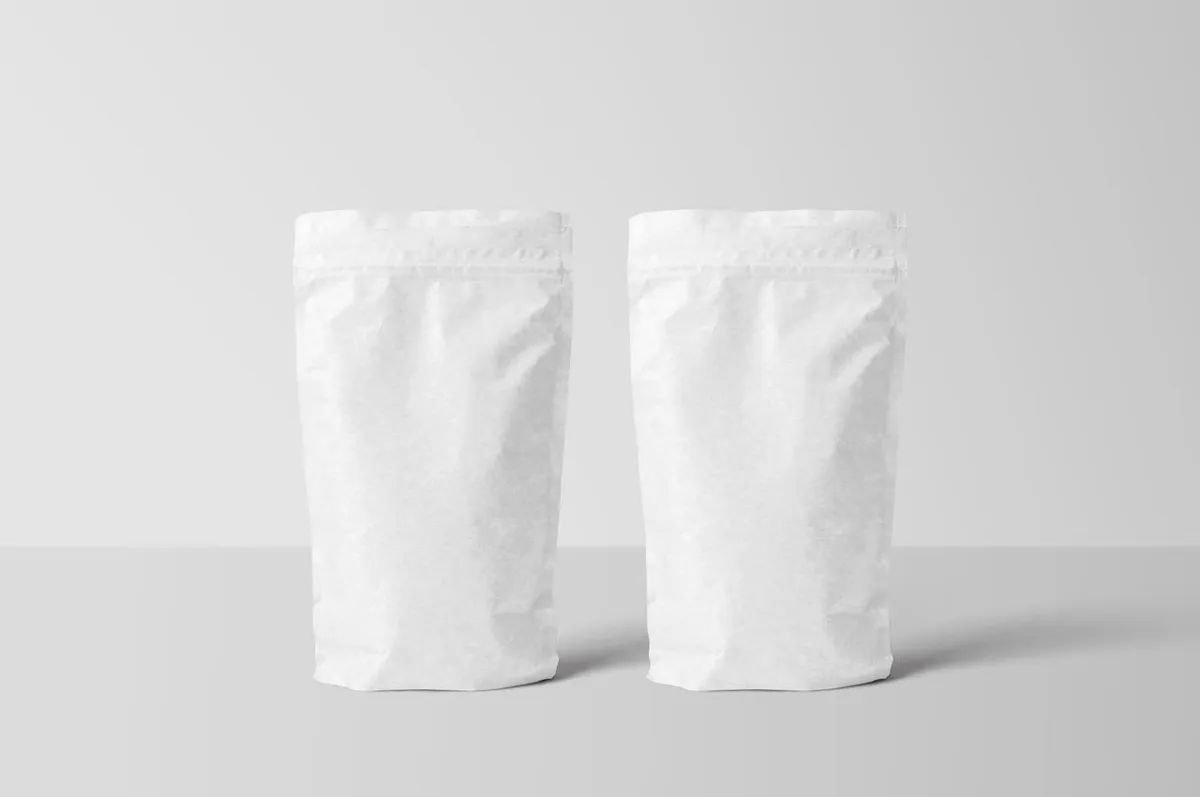 Blank stand-up pouches for private label food packaging