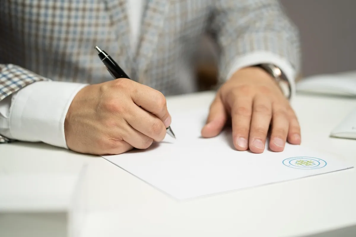 Importer signing documents for an FDA food import entry