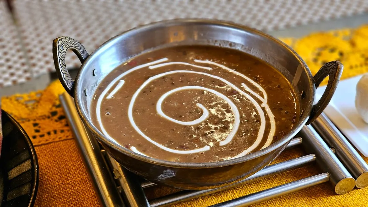 Dal makhani made from whole black urad, one of the types of urad dal