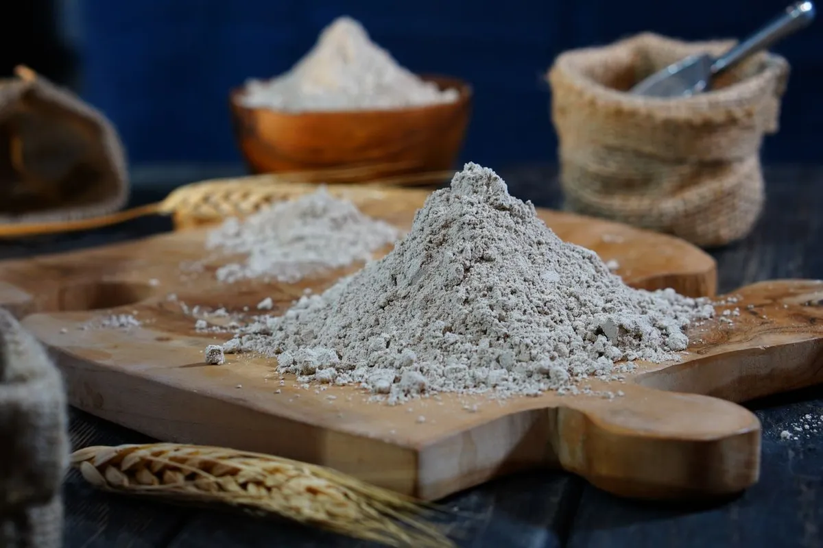 Whole wheat and refined wheat flour varieties with wheat ears